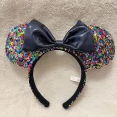 東京ディズニーリゾート ミニーマウス マルチカラー スパンコール カチューシャ