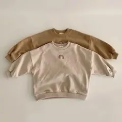 トレーナー ロンT 長袖 韓国子供服 海外子供服 虹 レインボー お洒落