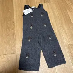 ZARA 花の刺繍 オーバーオール　98