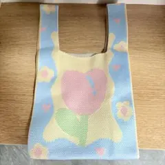 花とハートのデザイン トートバッグ ingm
