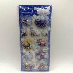 【新品】ぽんぽんシマエナガ スパンコールパーティー シール シャカシャカ デコ