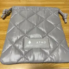 ATAO キルティング 巾着ポーチ グレーのサムネイル