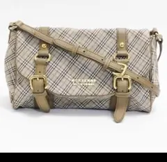 美品レアBURBERRYバーバリーブルーレーベル ショルダーバッグ ボディクロス