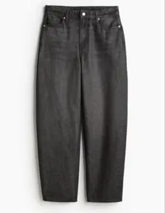 H&Mエイチアンドエム バレルハイデニムパンツ ブラック36 新品未使用タグ付き