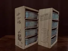 木製小物ケース・トレー付き 2個
