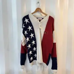 希少　90s champion製　Olympic 星条旗　ボタン　ニットUSA製のサムネイル