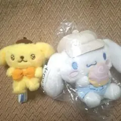 シナモンロール　サンリオ　一番くじ　ポムポムプリン　ぬいぐるみ　マスコット