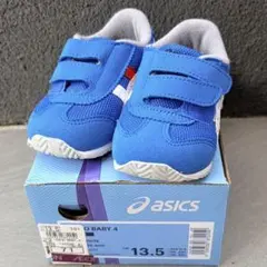 ASICS すくすく スニーカー アイダホBABY 4 13.5cm 青