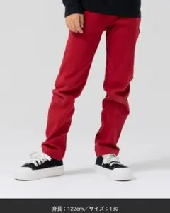 [chil2] キッズ ストレッチ パンツ 100cm レッド