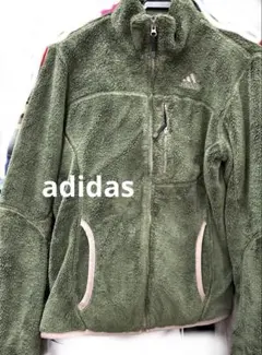 adidas[カーキフリース]ジャンパー/M