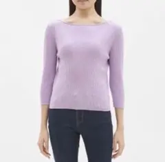 【美品】ブークレリブボートネックセーター