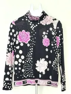 LEONARD FASHION花柄 ドット柄 ハイネック 長袖 カットソー42のサムネイル