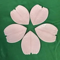 桜の花びら型陶器皿 小皿 豆皿5枚セット