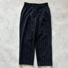 ZARA ザラ ウール混 ピンストライプ スラックス パンツ グレー M相当
