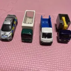 ミニカー 4台セット パトカー トラック(改造品)