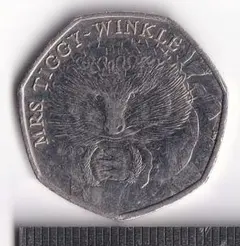 硬貨】イギリス50ペンス：2017ビアトリックスポッター ベンジャミン