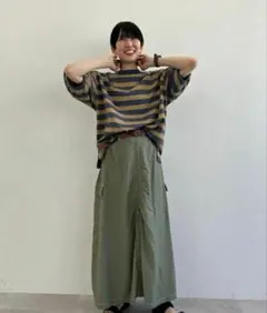 お値下げ　niko and... MODE NORM CORE　スカート　カーキのサムネイル