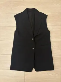 【美品】GU ジーユー　オーバーサイズテーラードベスト　ブラック　Sサイズ