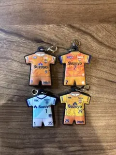 清水エスパルス ユニフォーム型ラバーキーホルダー 4種セット