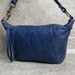 ✨良品✨ ラシット アクセサリーポーチ MESTRE モノグラム 総柄 青色のサムネイル