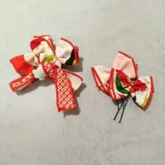 アンティーク　着物リメイク　りぼん　ヘッドドレス　七五三 髪飾り 前撮り　910