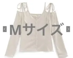GRL グレイル ショルダーオープンリボンリブトップス［at2247］のサムネイル