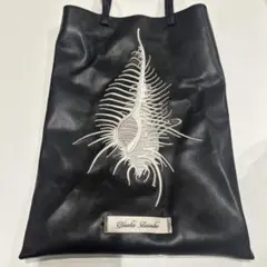 Tanaka Daisuke エコバッグ　チェリー刺繍 タナカダイスケ|flower embroidery mini kinchaku bag