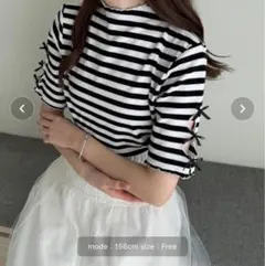 【one after another NICE CLAUP】 袖リボントップスのサムネイル