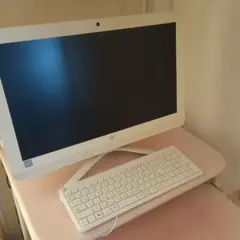 【パソコン】HPオールインワンデスクトップ ホワイト 22-b250jp 中古品