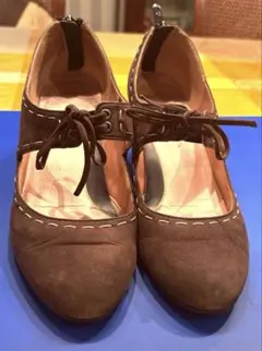 銀座かねまつ　パンプス　スェード　Kanematsu