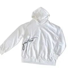 ☘️【XL】フード付きパーカー トレーナー 長袖 ホワイト シンプル おしゃれ