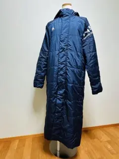 ネイビー　ロング　ベンチコート 迷彩裏地付き　Sサイズ