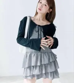 OLIVE des OLIVE フリルキャミワンピースとボレロのセット