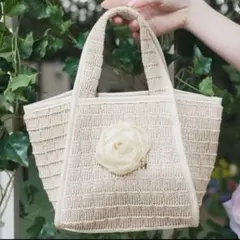 Herlipto Rose Straw Tote Bag ハーリップトゥ - メルカリ