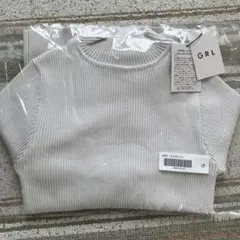 GRL アイボリー 長袖リブニット S