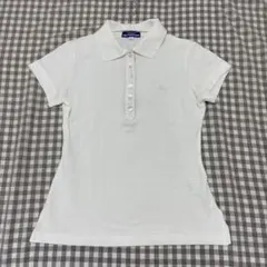 美品　BURBERRY BLUELABEL半袖ポロシャツ 38サイズ ホワイト