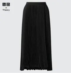 再お値下げユニクロ×Theory プリーツラップスカート黒