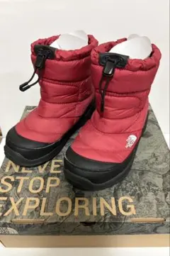 ノースフェイス 22㎝　ブーツ　黒　赤　キッズ　ジュニア