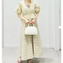 GU x rokh チェック柄 半袖シャツワンピースのサムネイル