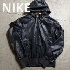 Nike ブラック フード付きジャケット　ナイロンジャケット