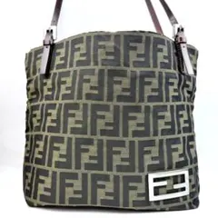 希少 FENDI フェンディ トートバッグ ズッカ FF金具 マチ　ショルダー