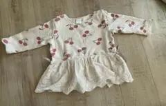 フタフタ　さくらんぼトップス80