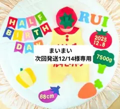 急㉖【まいまい　次回発送12/14様専用】キューピーハーフバースデーロンパース