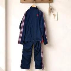 adidas Clima365 メンズS 上下セットアップ 3本ライン ネイビー
