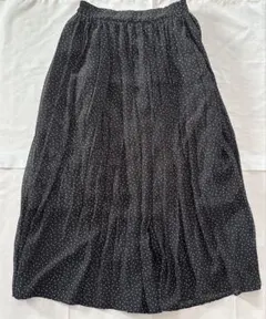 WEGO ドット柄 水玉プリーツスカート フレア ブラック フリーサイズ