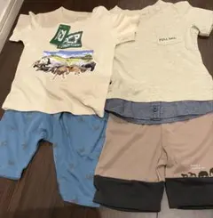 Tシャツ２枚、半ズボン２枚セット