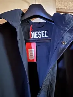 DIESEL ブラック　モッズコート　オーバルD 確実正規品