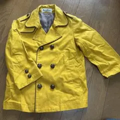 familiar ダブルブレストコート 100cm イエロー