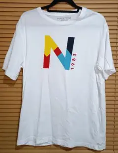 NAUTICA ノーティカ プリントTシャツ ホワイト　Mサイズ