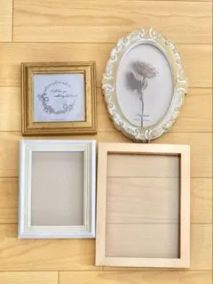 木製フォトフレーム4点セット
